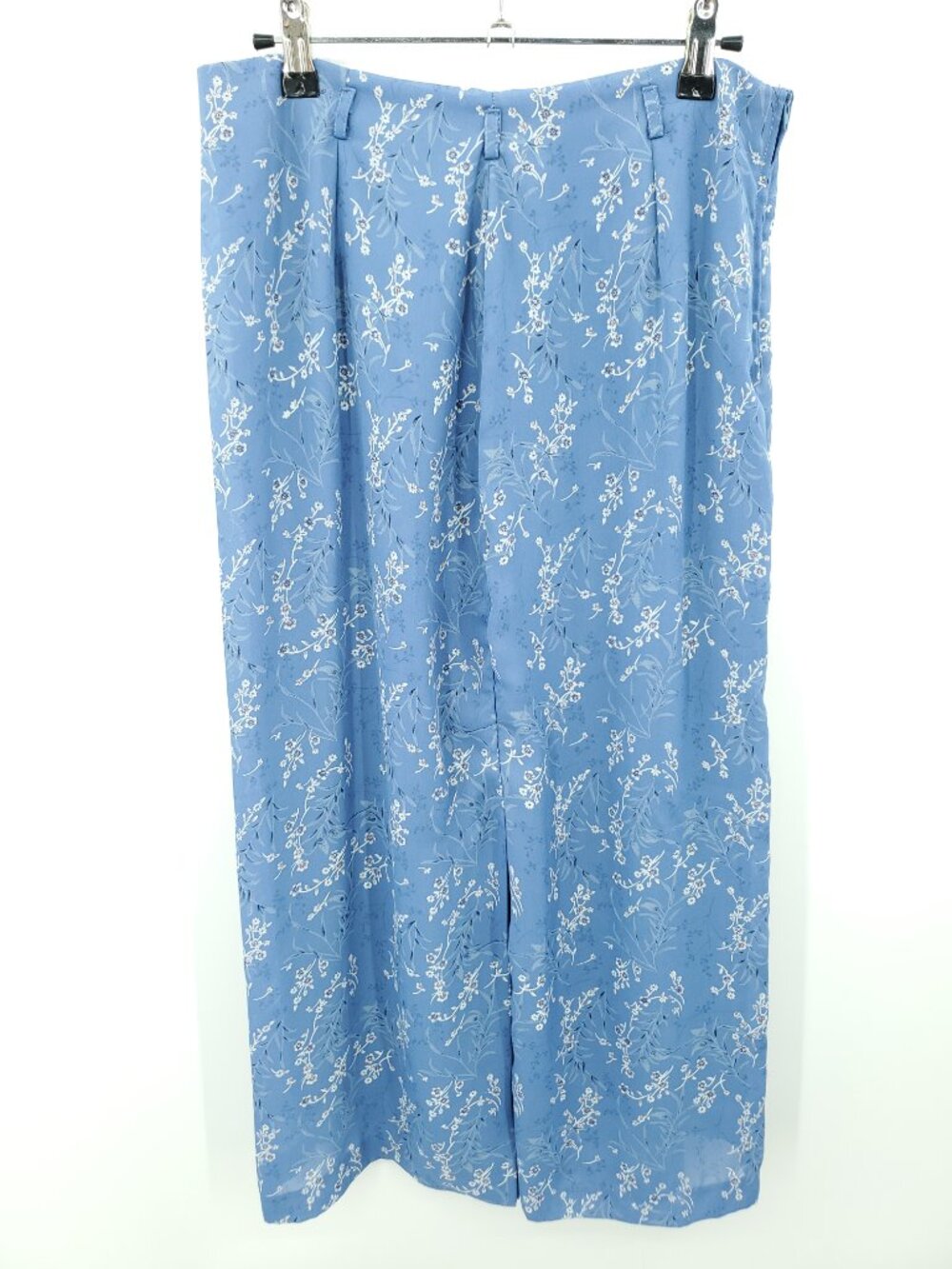 VTG First Option 90s Ditsy Floral Flowy Midi Skirt Blue Size 8